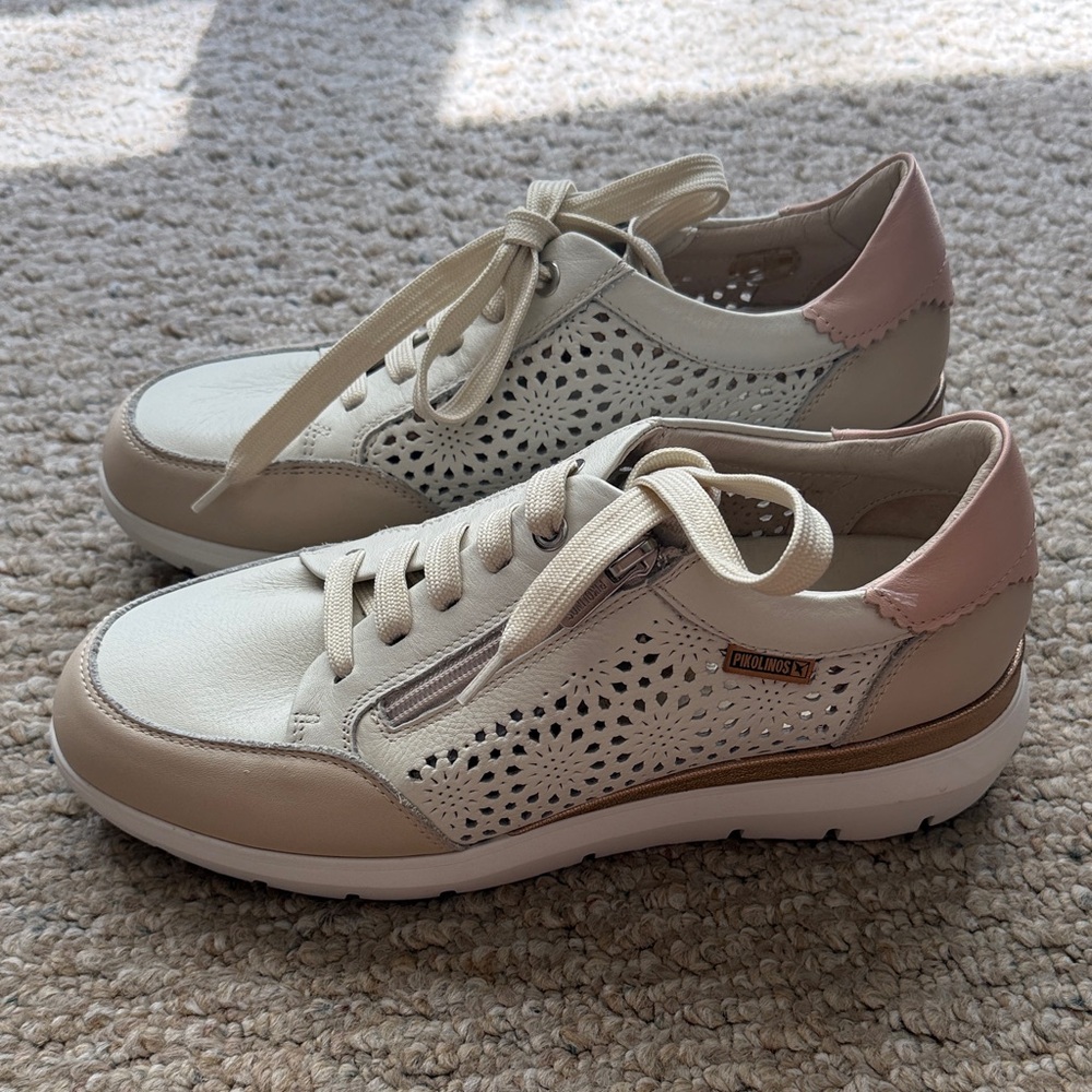 PIKOLINOS Cream and Pink Women's Sneakers - Picture 7 of 16